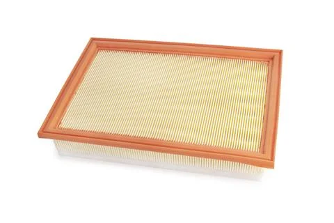 Flat Engine air filter isolated on white background 스톡 사진