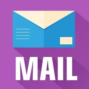 Flat envelope design. vector illustration concept 库存插图