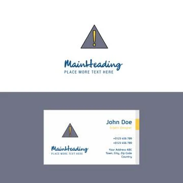 Flat Error Logo and Visiting Card Template. Busienss Concept Logo Design Stock Illustration