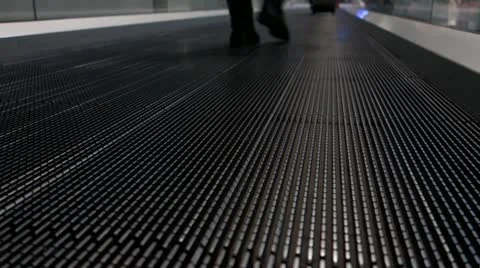 Flat Escalator - Airport Treadmill 스톡 동영상 12420787