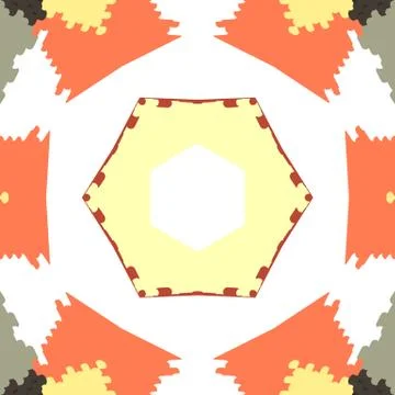 Flat ethnic seamless pattern Illustration