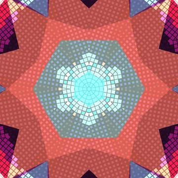 Flat ethnic seamless pattern Stock Illustration