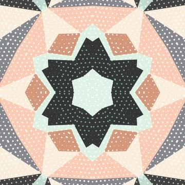Flat ethnic seamless pattern Stock-Illustration