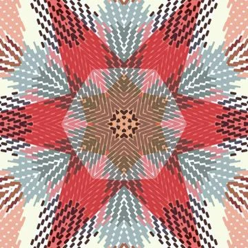 Flat ethnic seamless pattern Stock-Illustration