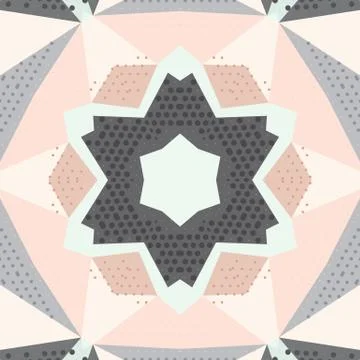 Flat ethnic seamless pattern Stock Illustration