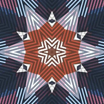 Flat ethnic seamless pattern Stock-Illustration