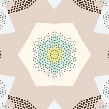 Flat ethnic seamless pattern Stock Illustration