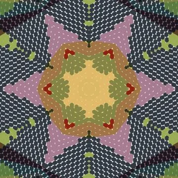 Flat ethnic seamless pattern Stock-Illustration