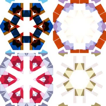 Flat ethnic seamless patterns Stock-Illustration