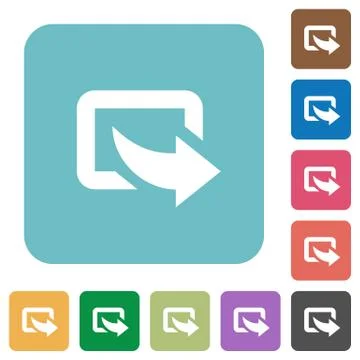 Flat export icons Illustrazione stock