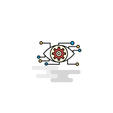 Flat Eye setting  Icon. Vector Illustrazione stock