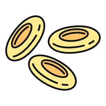 Flat falafel or chickpea bean icon illustration Stock Illustration