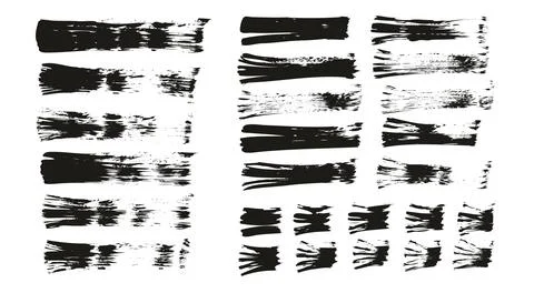 Flat Fan Brush Hand Drawn Thin Straight Lines Mix High Detail Background Mix Set イラスト素材