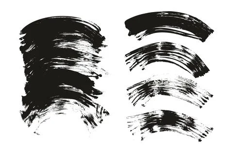 Flat Fan Brush Regular Curved Background Mix High Detail Abstract Illustrazione stock