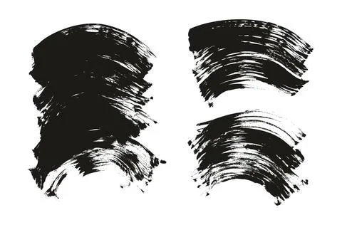 Flat Fan Brush Regular Curved Background Mix High Detail Abstract Stock Illustration