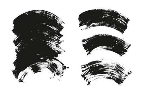 Flat Fan Brush Regular Curved Background Mix High Detail Abstract Stock Illustration