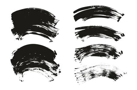 Flat Fan Brush Regular Curved Background Mix High Detail Abstract Stock Illustration