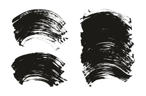 Flat Fan Brush Regular Curved Background Mix High Detail Abstract Stock Illustration