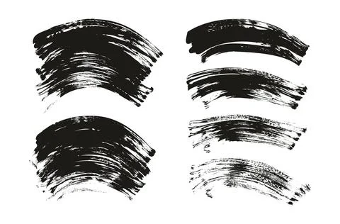 Flat Fan Brush Regular Curved Background Mix High Detail Abstract Stock Illustration