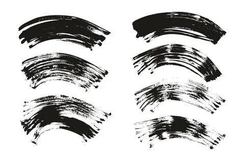 Flat Fan Brush Regular Curved Background Mix High Detail Abstract Stock Illustration