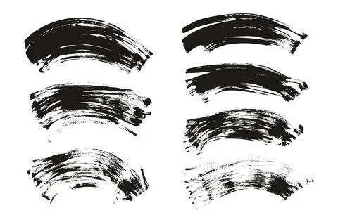 Flat Fan Brush Regular Curved Background Mix High Detail Abstract Stock Illustration