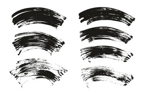 Flat Fan Brush Regular Curved Background Mix High Detail Abstract Vector Illustrazione stock