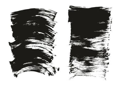 Flat Fan Brush Regular Curved &amp; Long Background Mix High Detail Abstract Vector Stock Illustration