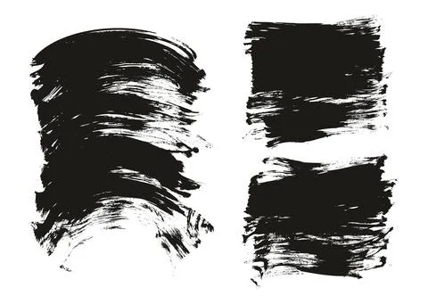 Flat Fan Brush Regular Curved &amp; Long Background Mix High Detail Abstract Vector Illustrazione stock
