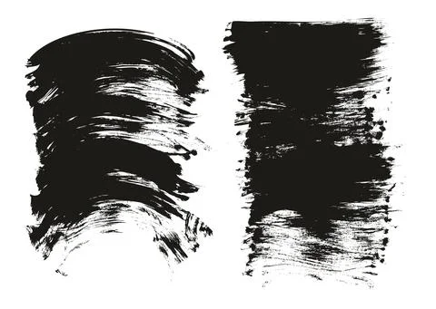 Flat Fan Brush Regular Curved &amp; Long Background Mix High Detail Abstract Vector Illustrazione stock