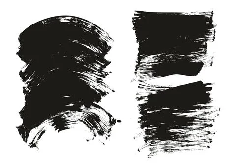 Flat Fan Brush Regular Curved &amp; Long Background Mix High Detail Abstract Vector Stock Illustration