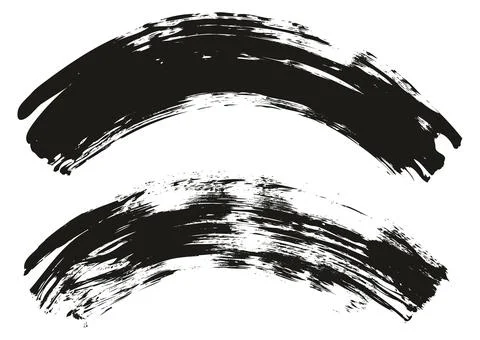 Flat Fan Brush Regular Curved Background High Detail Abstract Illustrazione stock