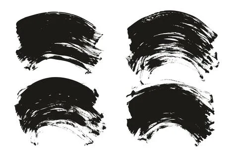 Flat Fan Brush Regular Curved Background High Detail Abstract Stock Illustration
