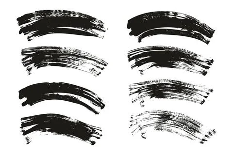 Flat Fan Brush Regular Curved Background High Detail Abstract Stock Illustration