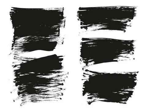 Flat Fan Brush Regular Long Background Mix High Detail Abstract Vector Stock Illustration