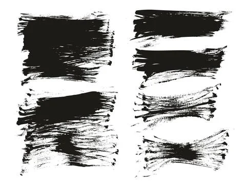 Flat Fan Brush Regular Long Background Mix High Detail Abstract Vector Stock Illustration