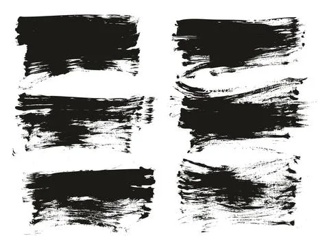 Flat Fan Brush Regular Long Background Mix High Detail Abstract Vector Stock Illustration