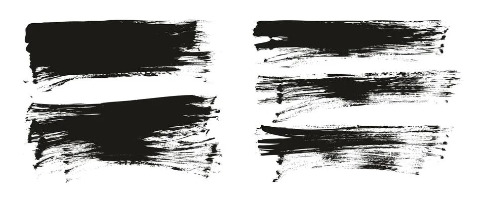 Flat Fan Brush Regular Long Background Mix High Detail Abstract Vector Stock Illustration
