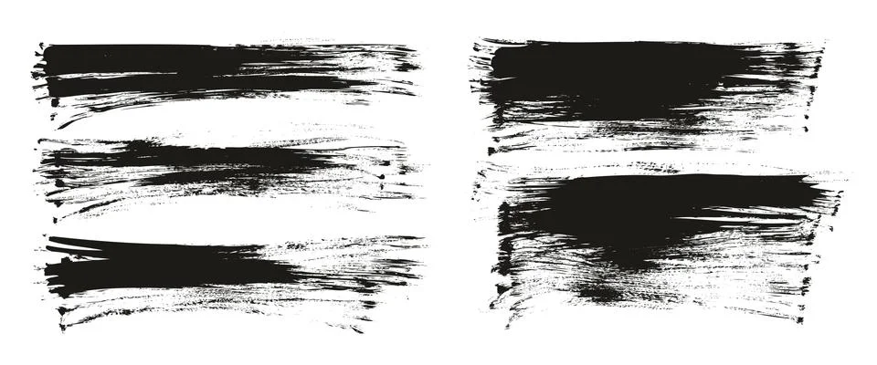 Flat Fan Brush Regular Long Background Mix High Detail Abstract Vector Stock Illustration
