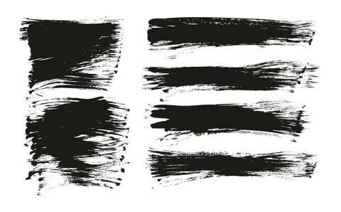 Flat Fan Brush Regular Long Background Mix High Detail Abstract Vector Stock Illustration