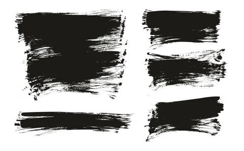 Flat Fan Brush Regular Long Background Mix High Detail Abstract Vector Stock Illustration