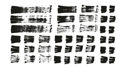 Flat Fan Brush Regular Straight Lines High Detail Abstract Vector MEGA Set Stock Illustration