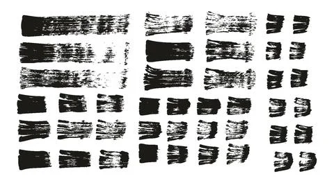 Flat Fan Brush Regular Straight Lines High Detail Abstract Vector MEGA Set Stock Illustration