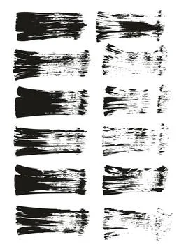 Flat Fan Brush Regular Straight Lines High Detail Abstract Vector MEGA Set Stock Illustration