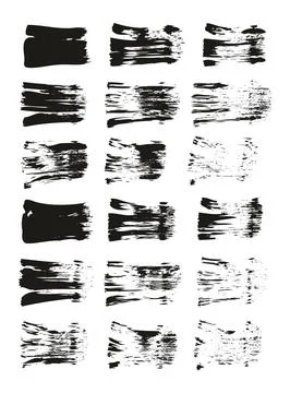 Flat Fan Brush Regular Straight Lines High Detail Abstract Vector MEGA Set Illustrazione stock