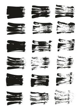 Flat Fan Brush Regular Straight Lines High Detail Abstract Vector MEGA Set Stock Illustration
