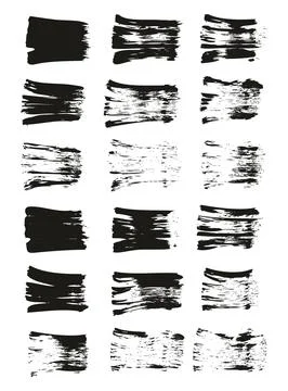 Flat Fan Brush Regular Straight Lines High Detail Abstract Vector MEGA Set Stock Illustration