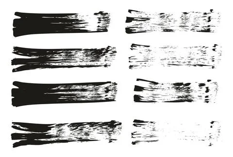 Flat Fan Brush Regular Straight Lines High Detail Abstract Vector MEGA Set Stock Illustration