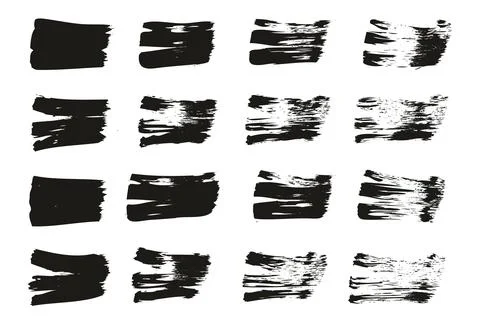 Flat Fan Brush Regular Straight Lines High Detail Abstract Vector MEGA Set Stock Illustration