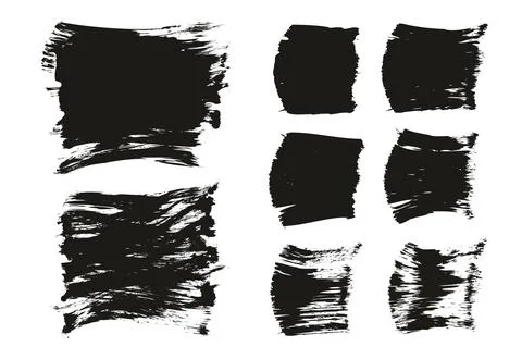 Flat Fan Brush Thick Long Background &amp; Straight Lines Mix High Detail Abstract Stock Illustration
