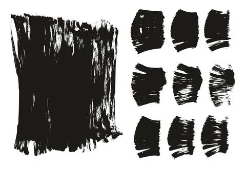 Flat Fan Brush Thick Long Background &amp; Straight Lines Mix High Detail Abstract Stock-Illustration